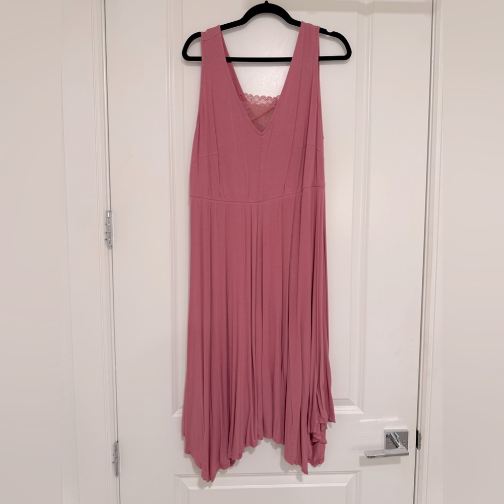 Lane Bryant comfy pink sleeveless dress 14/16